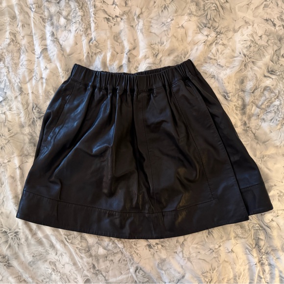 Iro Black Leather Mini Skirt - Picture 6 of 9